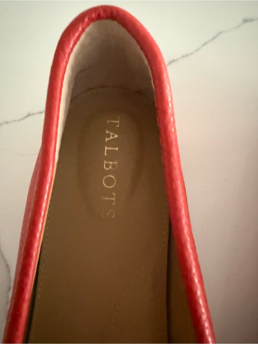 Talbots NWOT Red Leather EVERSON Tassel Loafers horsebit detail SZ 10 - Picture 2 of 7